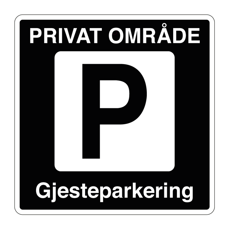 Privat område Gjesteparkering