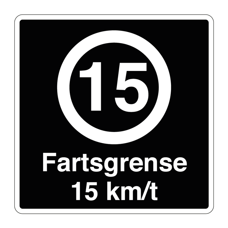 Fartsgrense 15 km/t