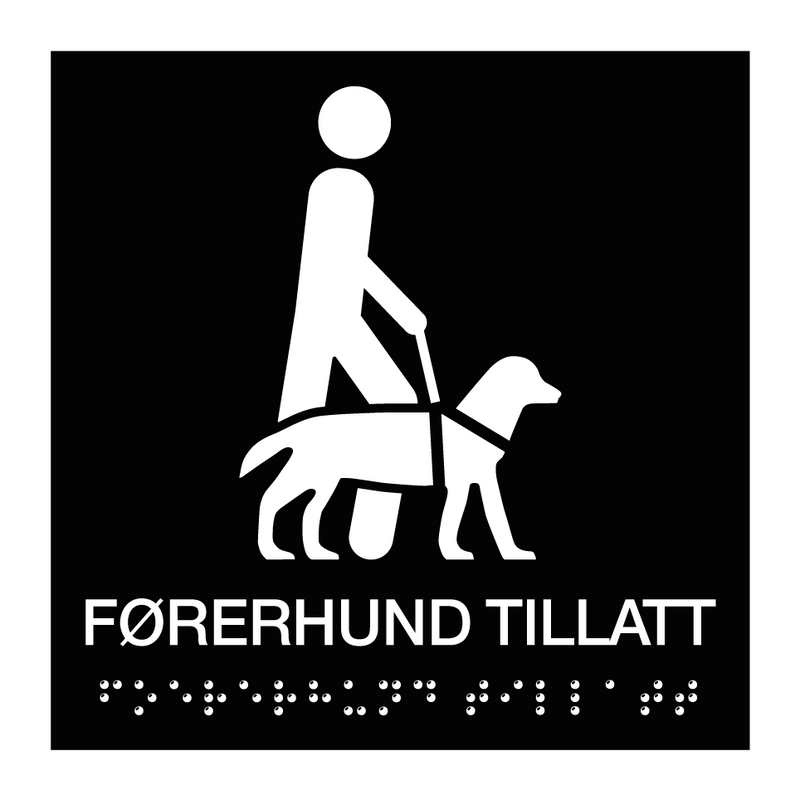 Førerhund tillatt - Taktil