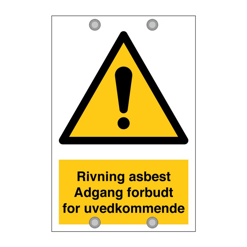 Riving asbest adgang forbudt for uvedkommende