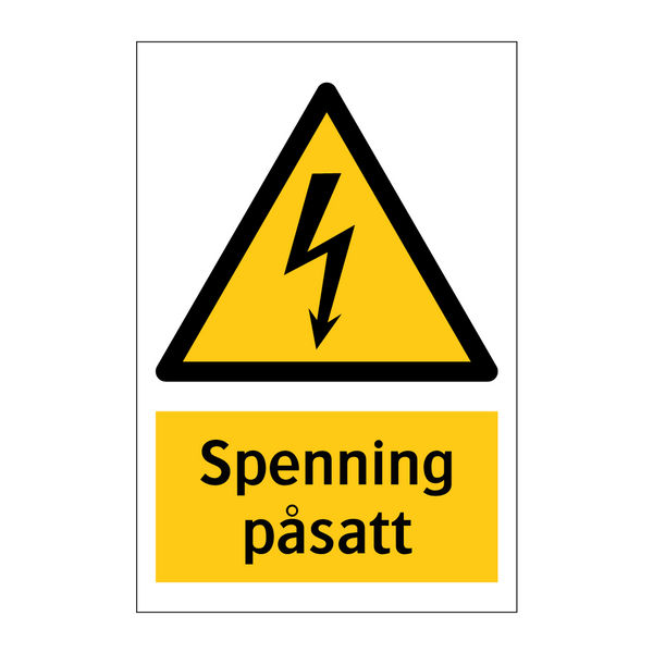 Spenning påsatt