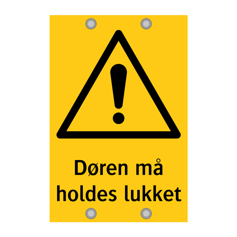 Døren må holdes lukket