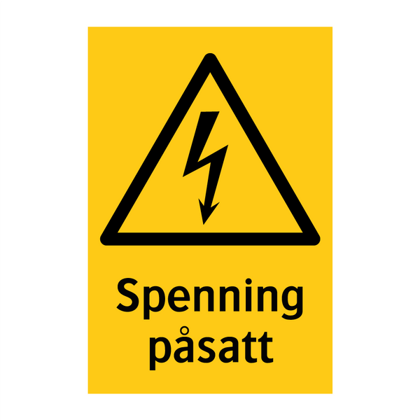 Spenning påsatt