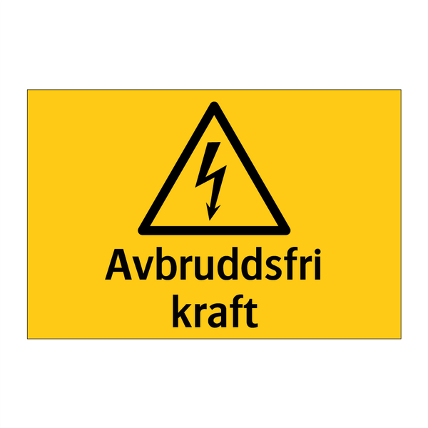 Avbruddsfri kraft