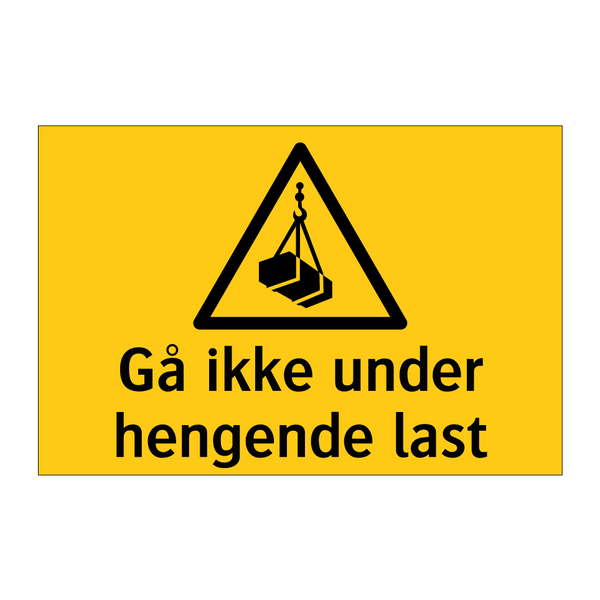 Gå ikke under hengende last