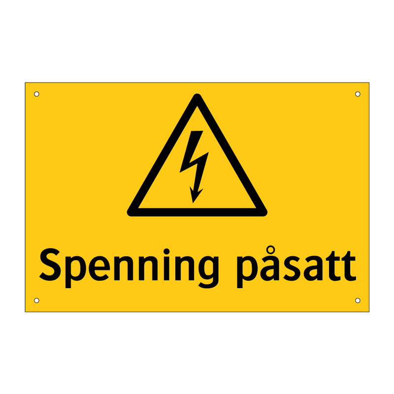 Spenning påsatt