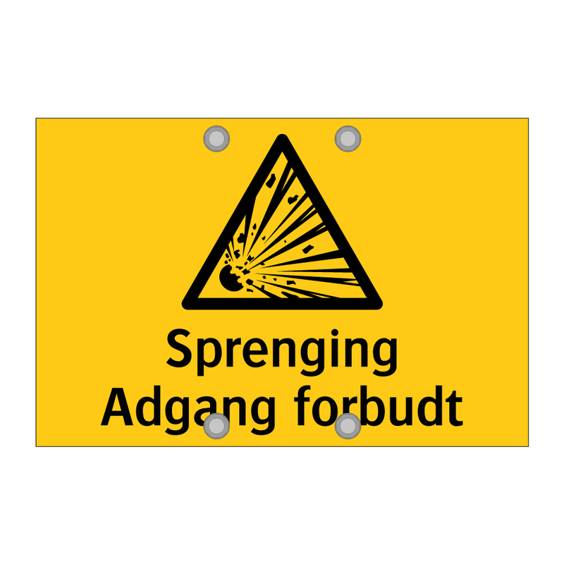 Sprenging Adgang forbudt