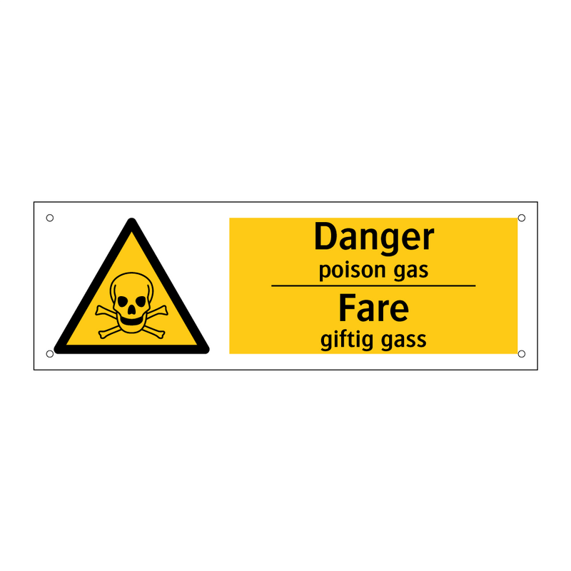 Danger poison gas Fare giftig gass