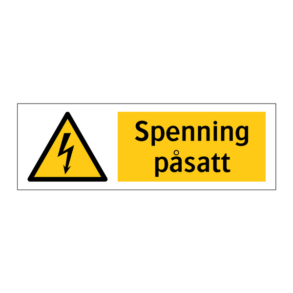 Spenning påsatt