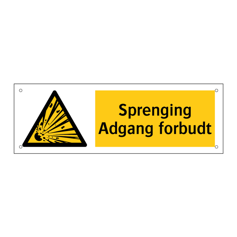 Sprenging Adgang forbudt