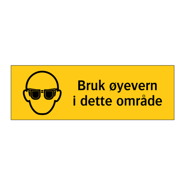 Bruk øyevern i dette området