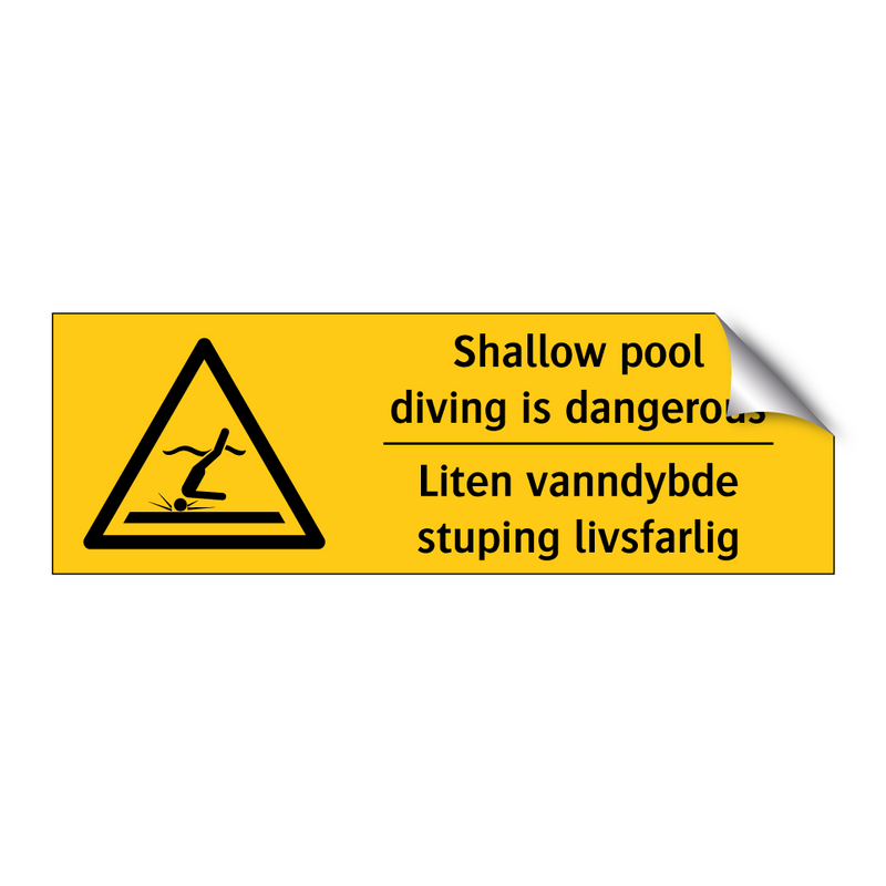 Shallow pool diving is dangerous - Liten vanndybde stuping livsfarlig