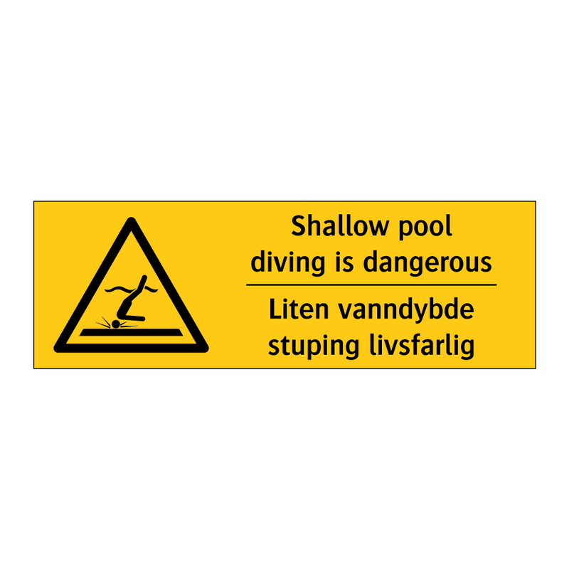 Shallow pool diving is dangerous - Liten vanndybde stuping livsfarlig