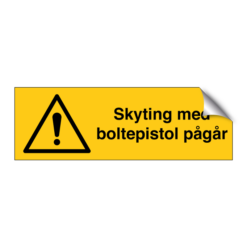 Skyting med boltepistol pågår