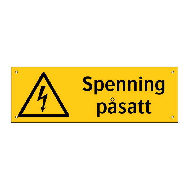 Spenning påsatt