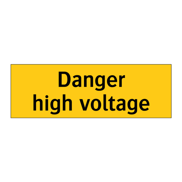 Danger High voltage