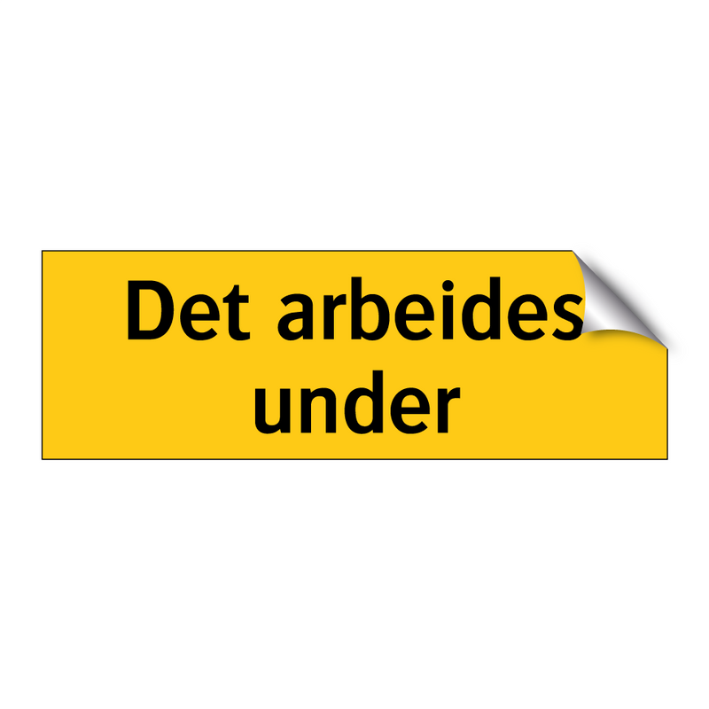 Det arbeides under