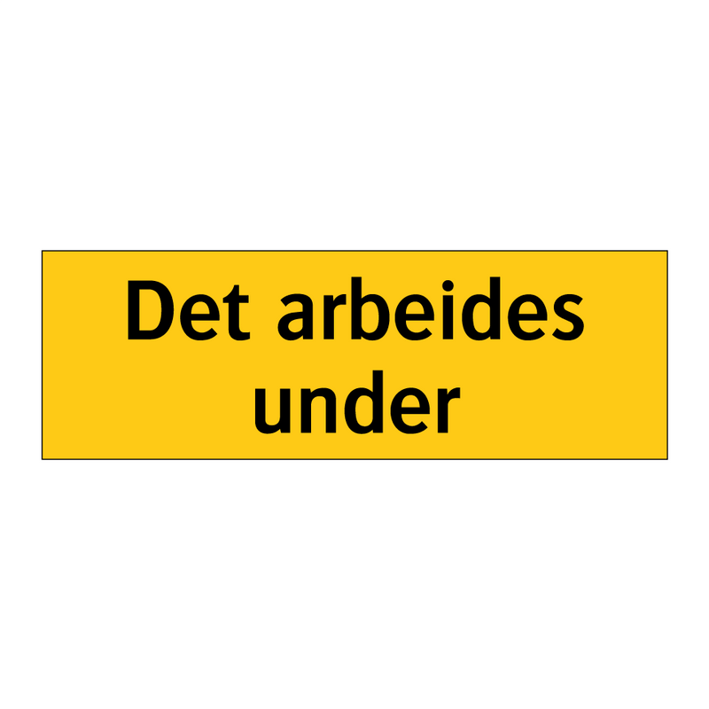 Det arbeides under