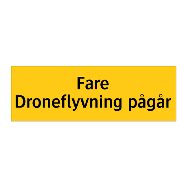 Fare Droneflyvning pågår