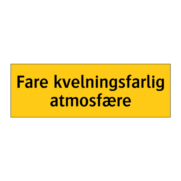 Fare kvelningsfarlig atmosfære