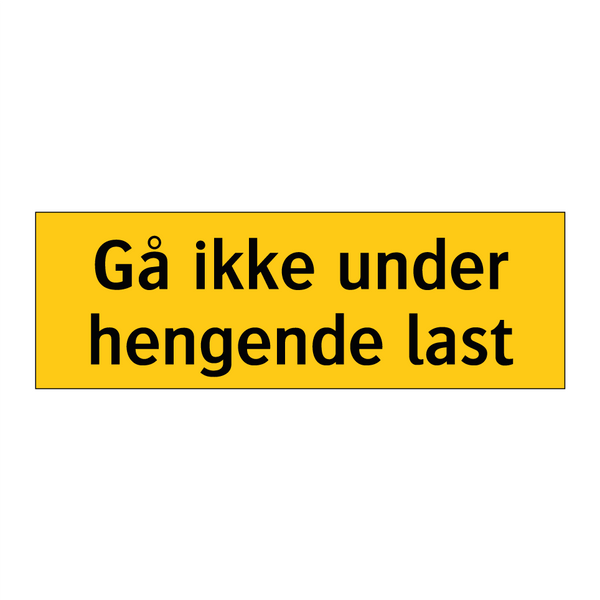 Gå ikke under hengende last