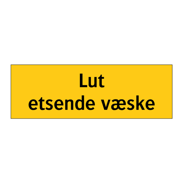 Lut etsende væske